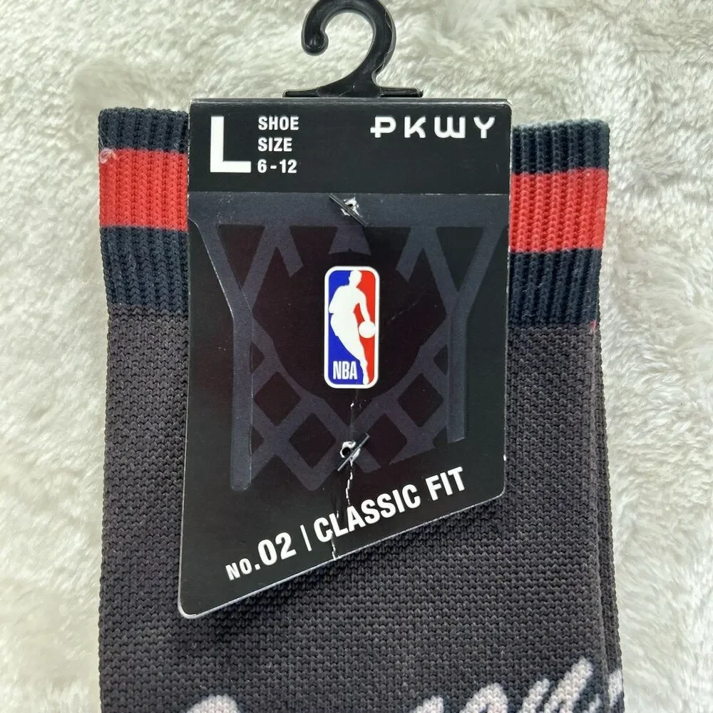 Portland Trailblazers NBA Mens Large Socks Fits 6-12 PKWY City Edition Crew Fox